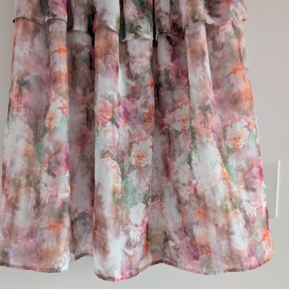 NORDSTROM Pippa & Julie watercolor ruffle dress - Picture 3 of 9
